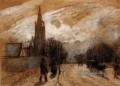 Studie für all Heilige oberes Norwood 1871 Camille Pissarro Kirche